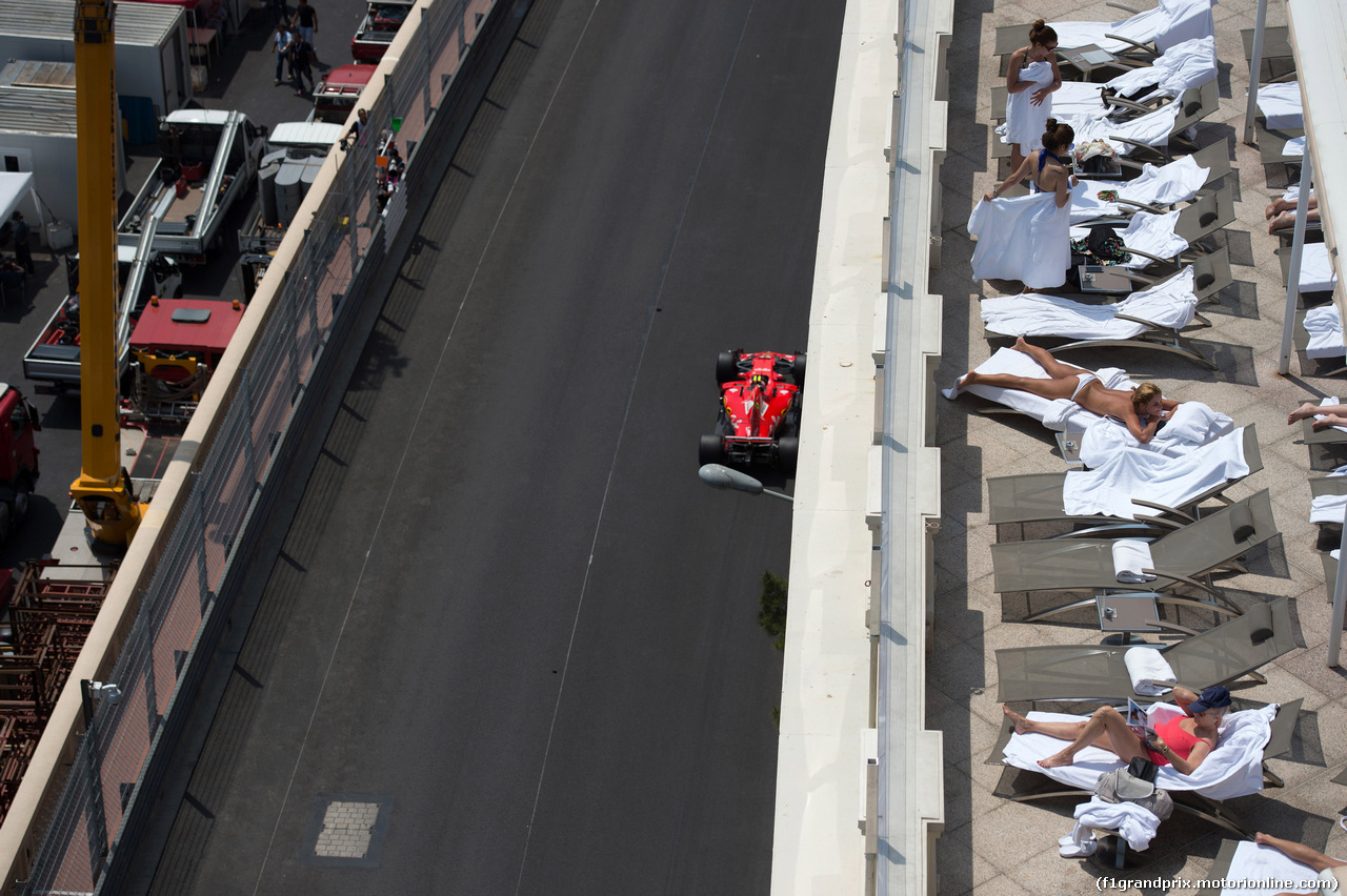 GP MONACO, 25.05.2017 - Prove Libere 2, Kimi Raikkonen (FIN) Ferrari SF70H