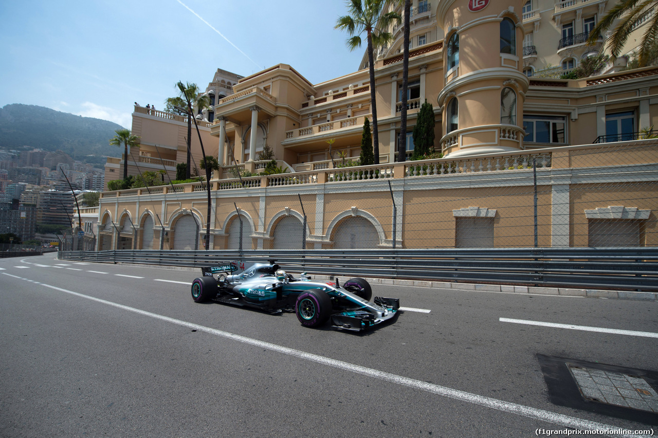GP MONACO, 25.05.2017 - Prove Libere 2, Lewis Hamilton (GBR) Mercedes AMG F1 W08