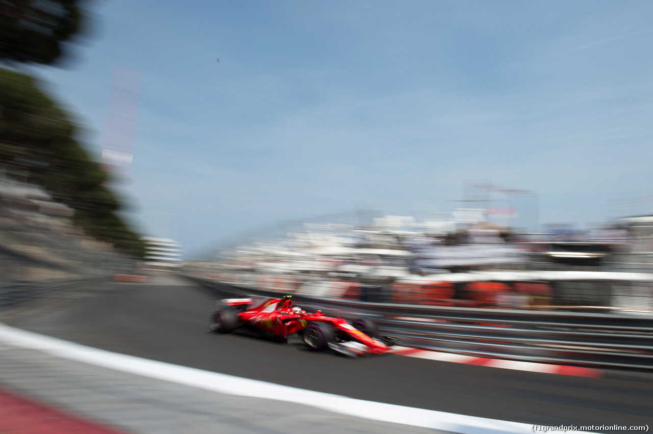 GP MONACO, 25.05.2017 - Prove Libere 2, Kimi Raikkonen (FIN) Ferrari SF70H