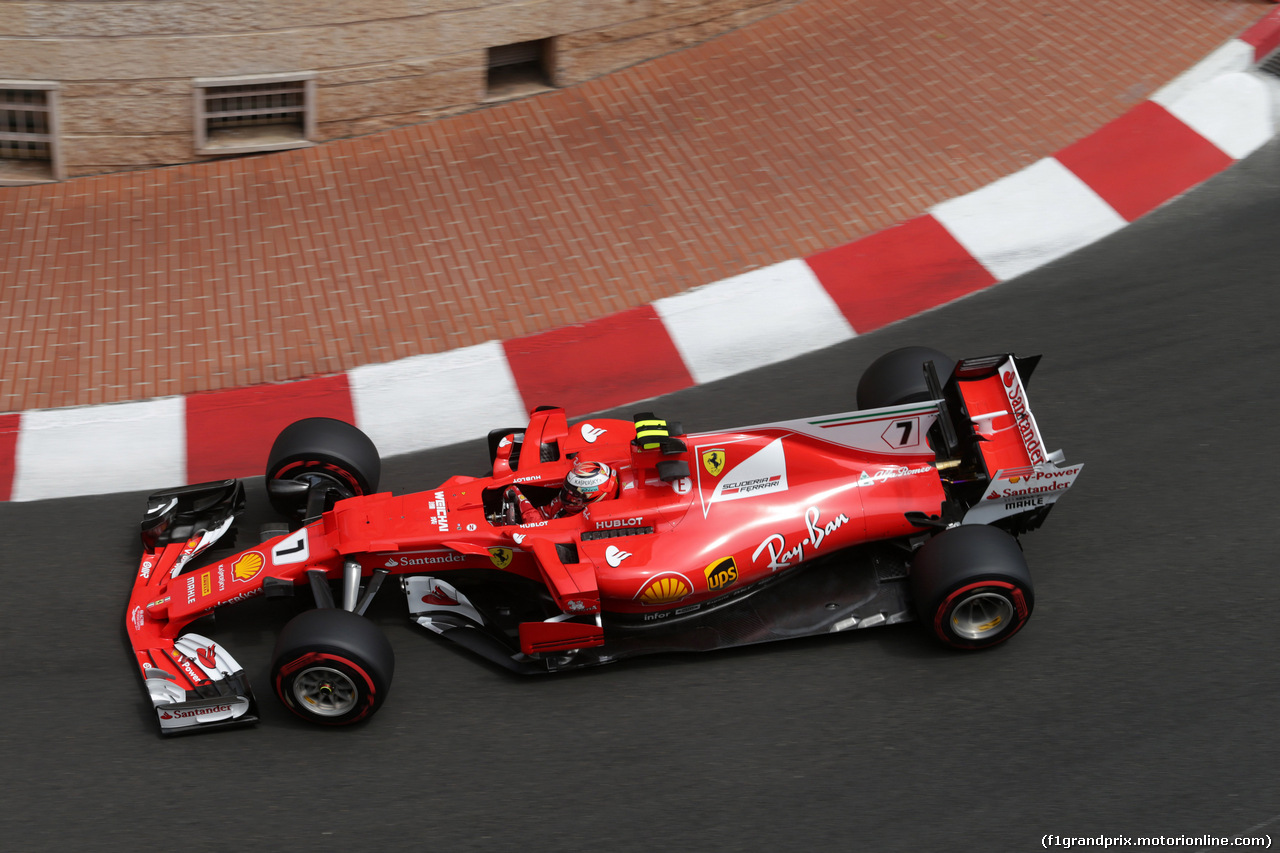 GP MONACO, 25.05.2017 - Prove Libere 2, Kimi Raikkonen (FIN) Ferrari SF70H