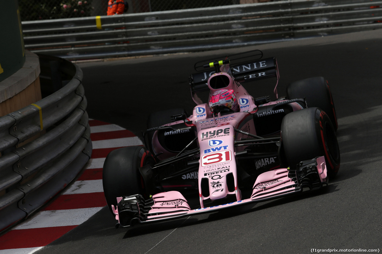 GP MONACO, 25.05.2017 - Prove Libere 2, Esteban Ocon (FRA) Sahara Force India F1 VJM10