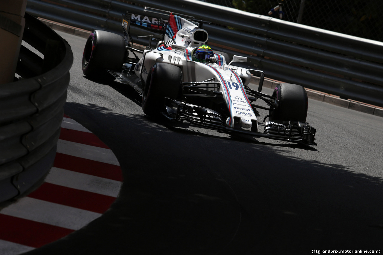 GP MONACO, 25.05.2017 - Prove Libere 2, Felipe Massa (BRA) Williams FW40