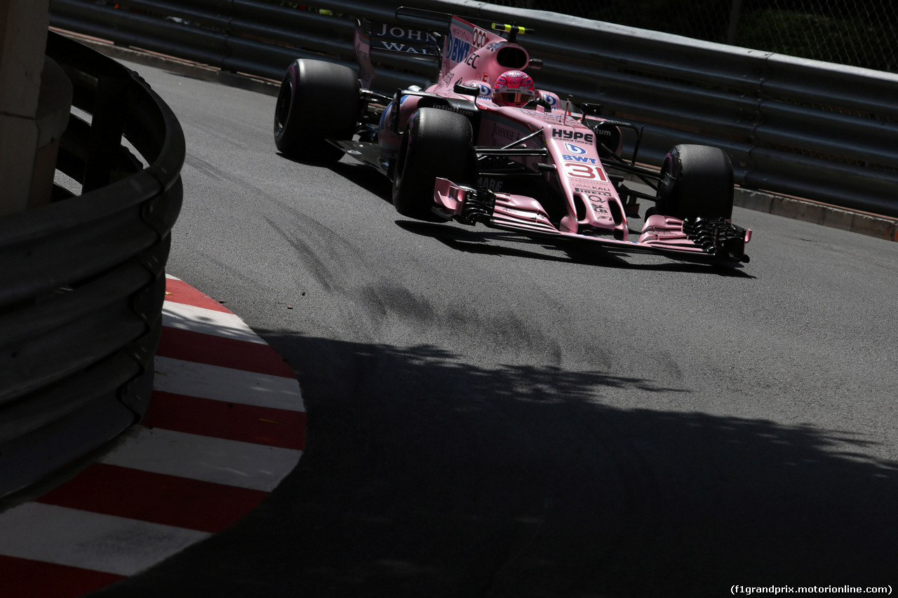 GP MONACO, 25.05.2017 - Prove Libere 2, Esteban Ocon (FRA) Sahara Force India F1 VJM10