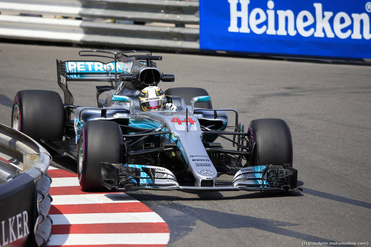 GP MONACO, 25.05.2017 - Prove Libere 2, Lewis Hamilton (GBR) Mercedes AMG F1 W08