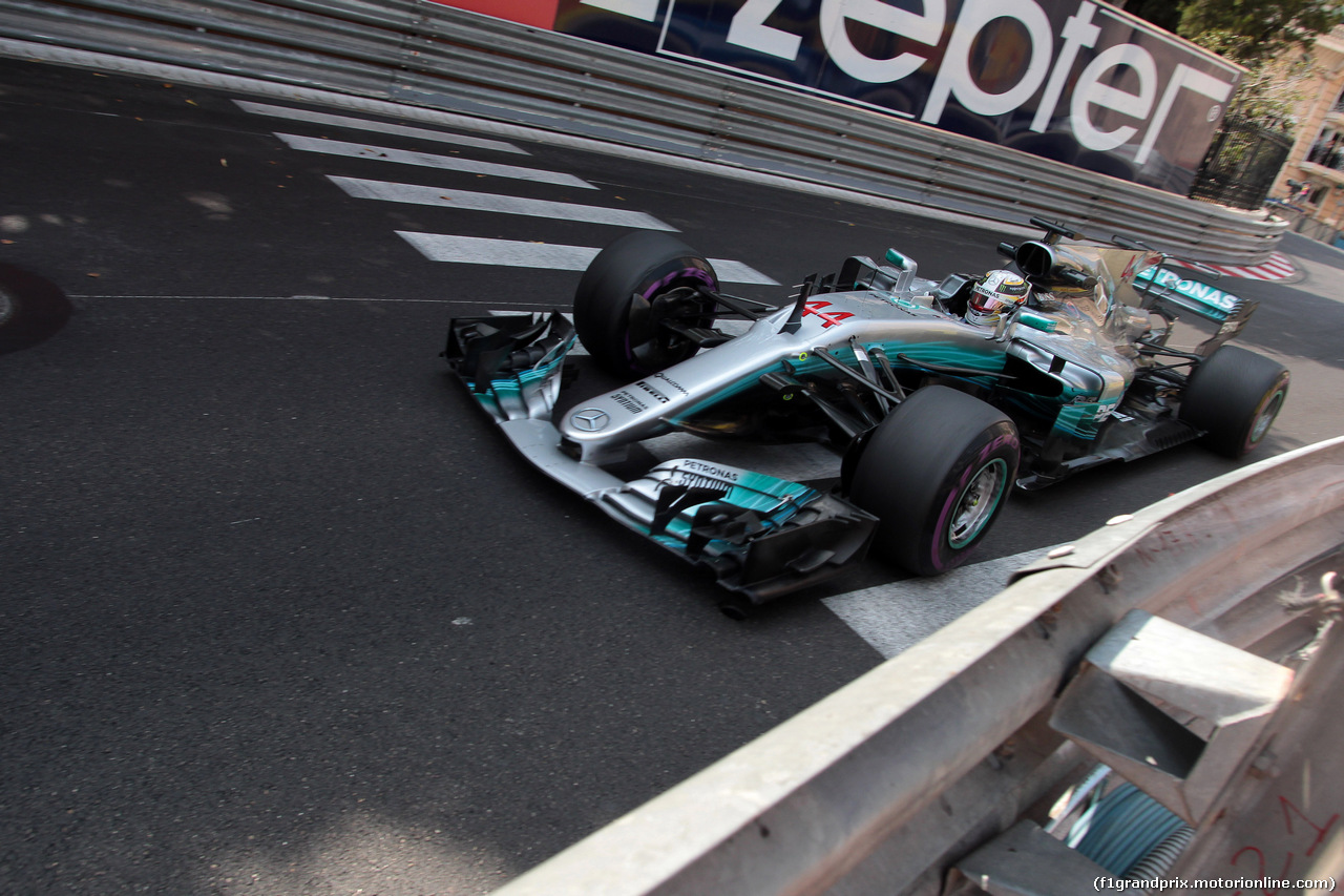 GP MONACO, 25.05.2017 - Prove Libere 2, Lewis Hamilton (GBR) Mercedes AMG F1 W08
