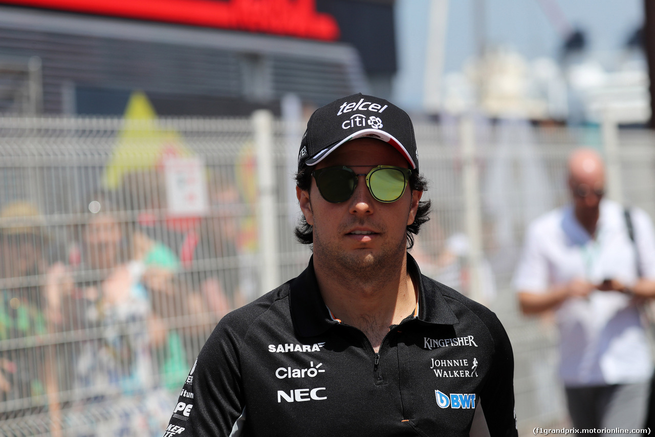 GP MONACO, 24.05.2017 - Sergio Perez (MEX) Sahara Force India F1 VJM010