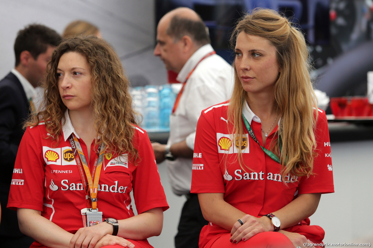 GP MONACO, 27.05.2017 - Women in Motosport programme, Lucia Pennesi, Ferrari Commercial e Marketing Director e Francesca Venturi, Ferrari R&D engineer.