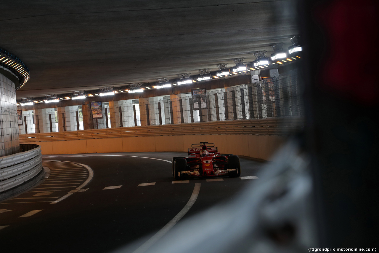 GP MONACO, 27.05.2017 - Prove Libere 3, Sebastian Vettel (GER) Ferrari SF70H