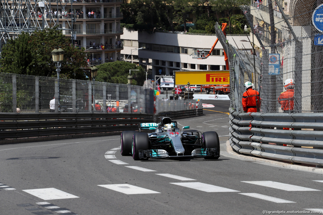 GP MONACO, 27.05.2017 - Prove Libere 3, Lewis Hamilton (GBR) Mercedes AMG F1 W08