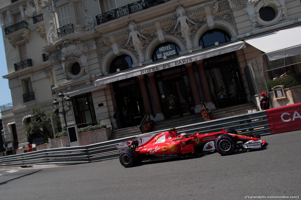 GP MONACO, 27.05.2017 - Prove Libere 3, Kimi Raikkonen (FIN) Ferrari SF70H