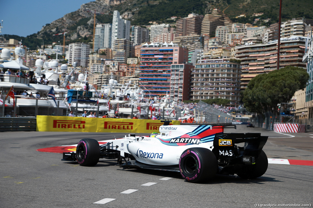 GP MONACO, 27.05.2017 - Prove Libere 3, Felipe Massa (BRA) Williams FW40