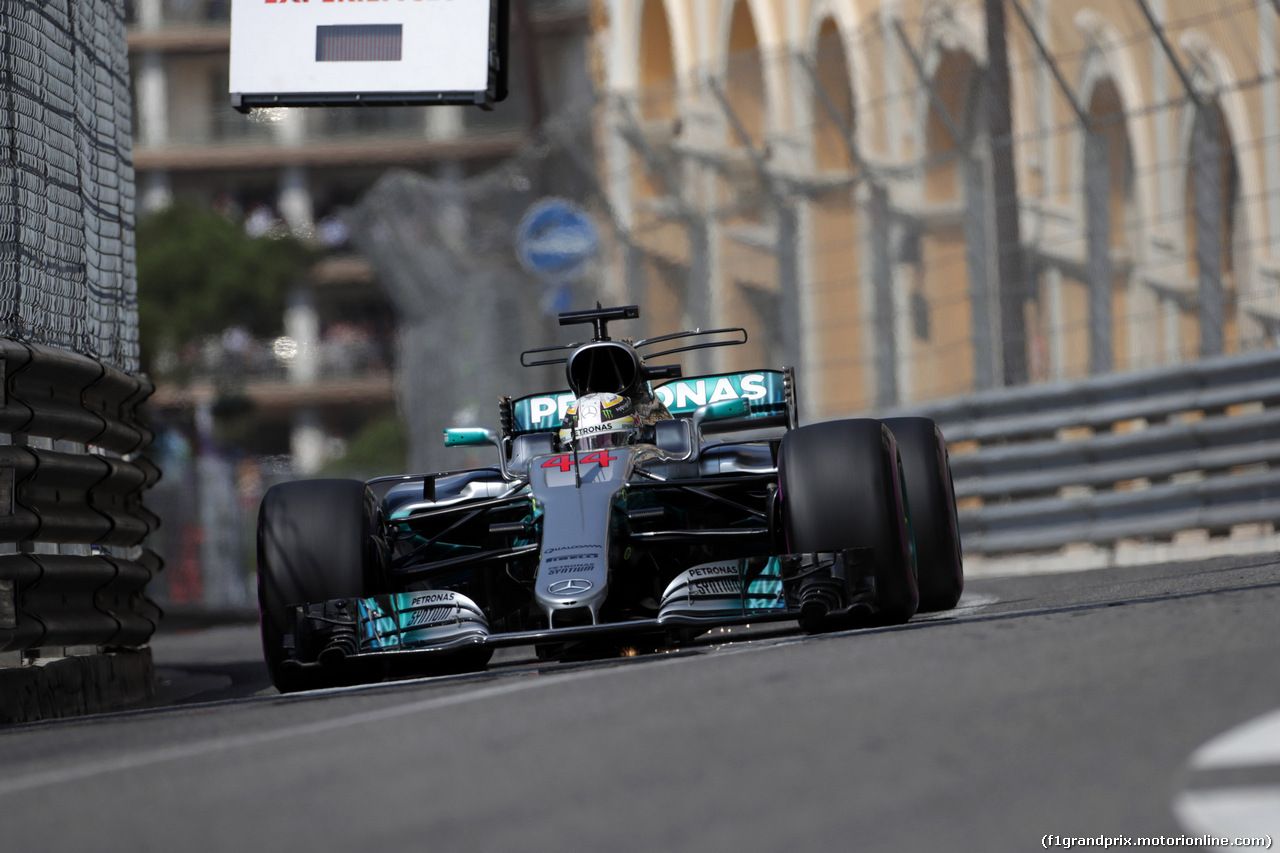 GP MONACO, 27.05.2017 - Prove Libere 3, Lewis Hamilton (GBR) Mercedes AMG F1 W08