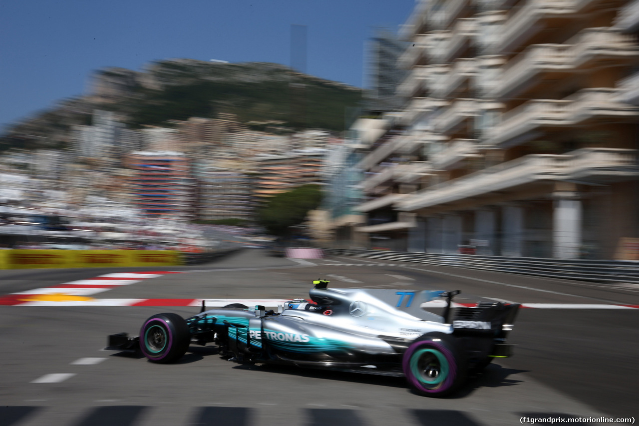 GP MONACO, 27.05.2017 - Prove Libere 3, Valtteri Bottas (FIN) Mercedes AMG F1 W08