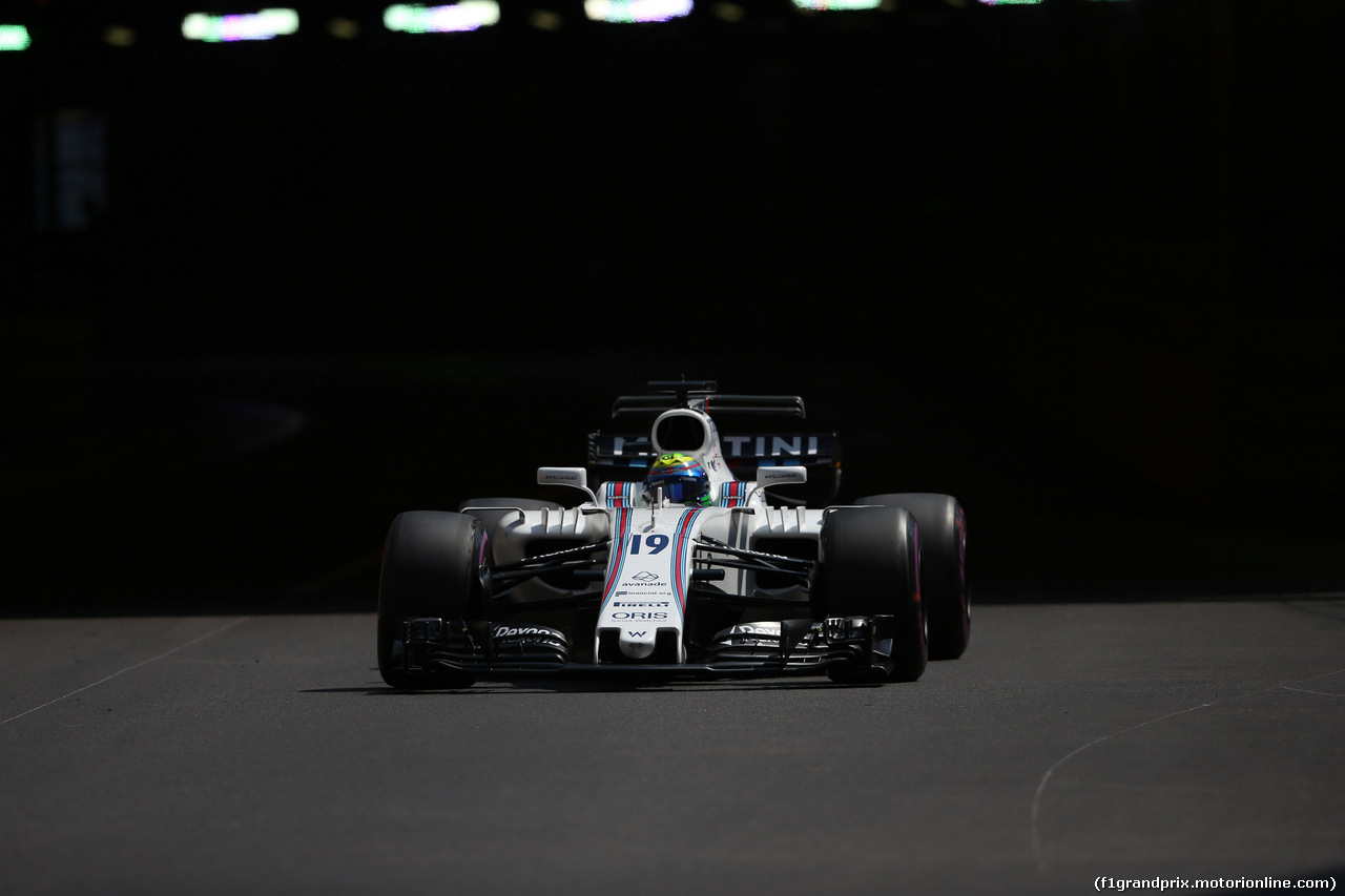 GP MONACO, 27.05.2017 - Prove Libere 3, Felipe Massa (BRA) Williams FW40