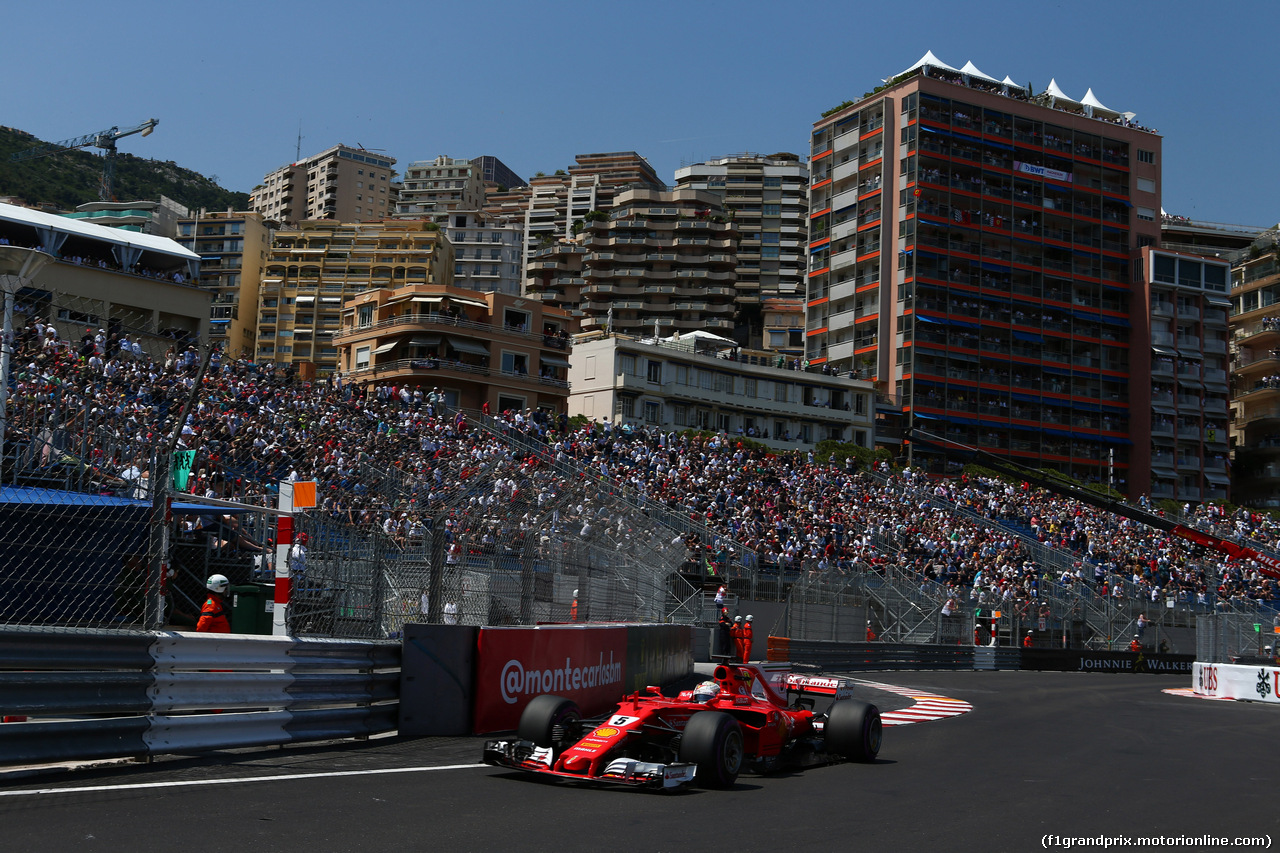 GP MONACO, 27.05.2017 - Qualifiche, Sebastian Vettel (GER) Ferrari SF70H