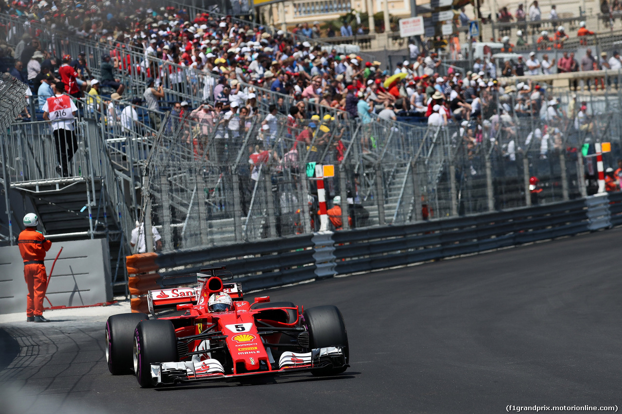 GP MONACO, 27.05.2017 - Qualifiche, Sebastian Vettel (GER) Ferrari SF70H