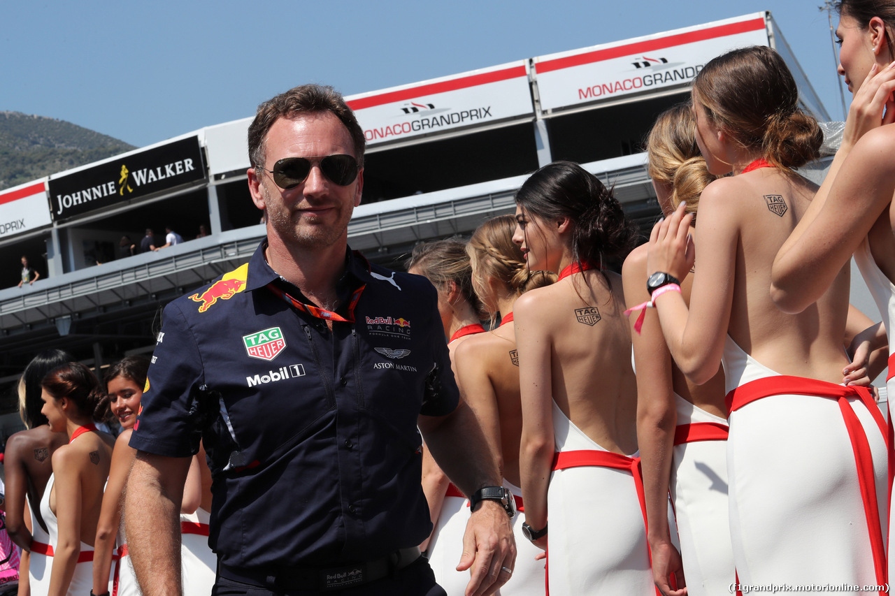 GP MONACO, 27.05.2017 - Qualifiche, Christian Horner (GBR), Red Bull Racing, Sporting Director e griglia Ragazzas