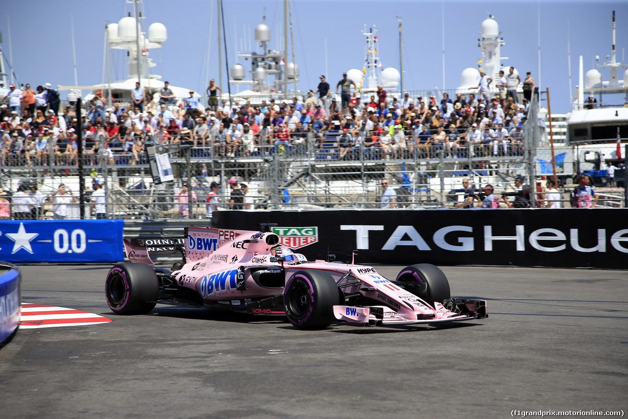 GP MONACO, 27.05.2017- Qualifiche, Sergio Perez (MEX) Sahara Force India F1 VJM010