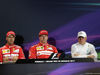 GP MONACO, 27.05.2017 - Qualifiche, Conferenza Stampa, Sebastian Vettel (GER) Ferrari SF70H, Kimi Raikkonen (FIN) Ferrari SF70H e Valtteri Bottas (FIN) Mercedes AMG F1 W08