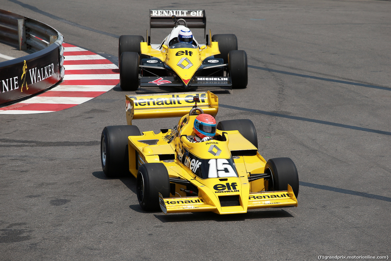 GP MONACO, 26.05.2017 - Jean-Pierre Jabouine, Renault RS01 e Alain Prost (FRA) Renault Sport F1 Team Special Advisor, Renault RE40