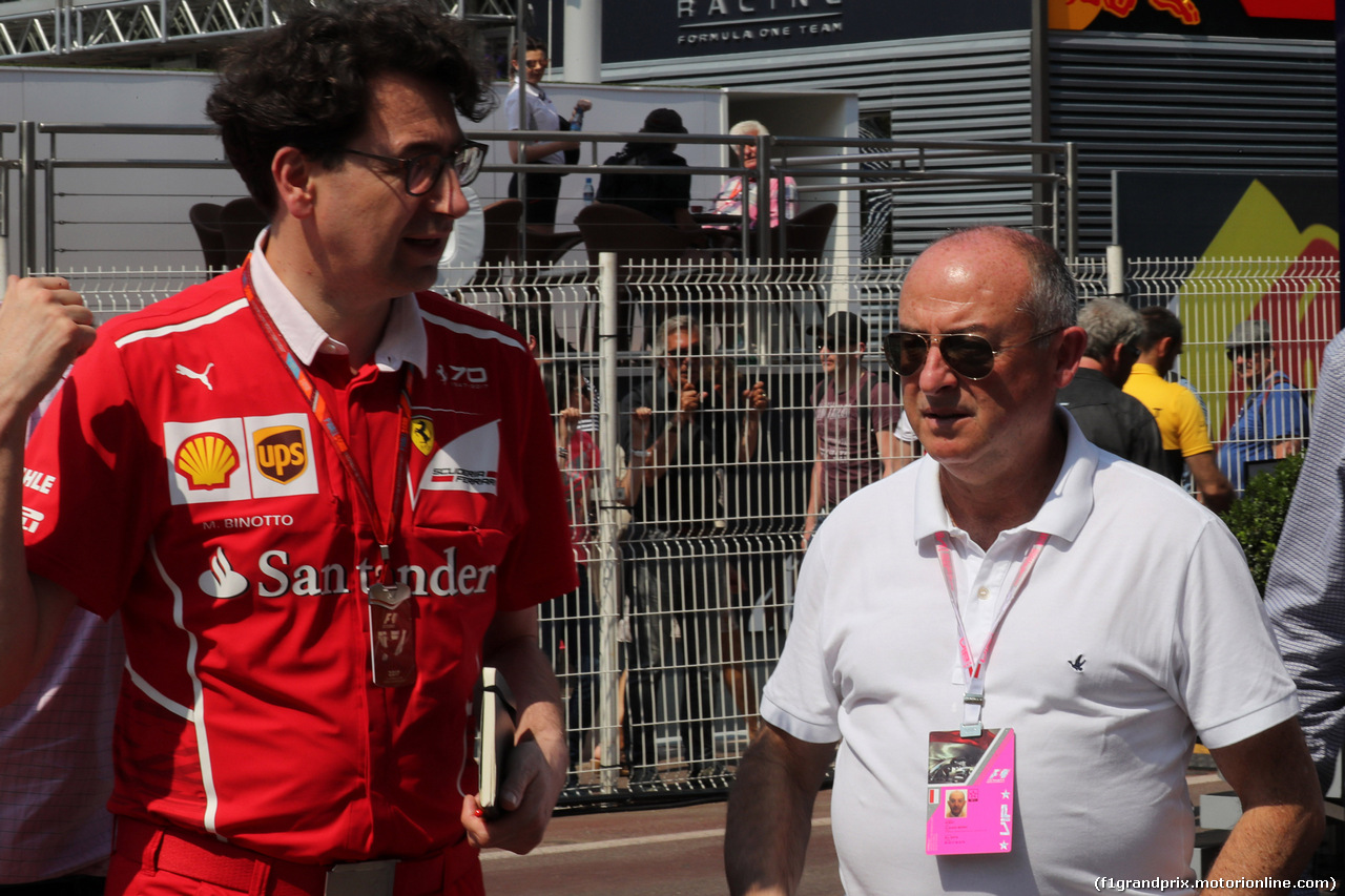 GP MONACO, 26.05.2017 - Mattia Binotto (ITA) Chief Technical Officer, Ferrari e Claudio Berro (ITA)