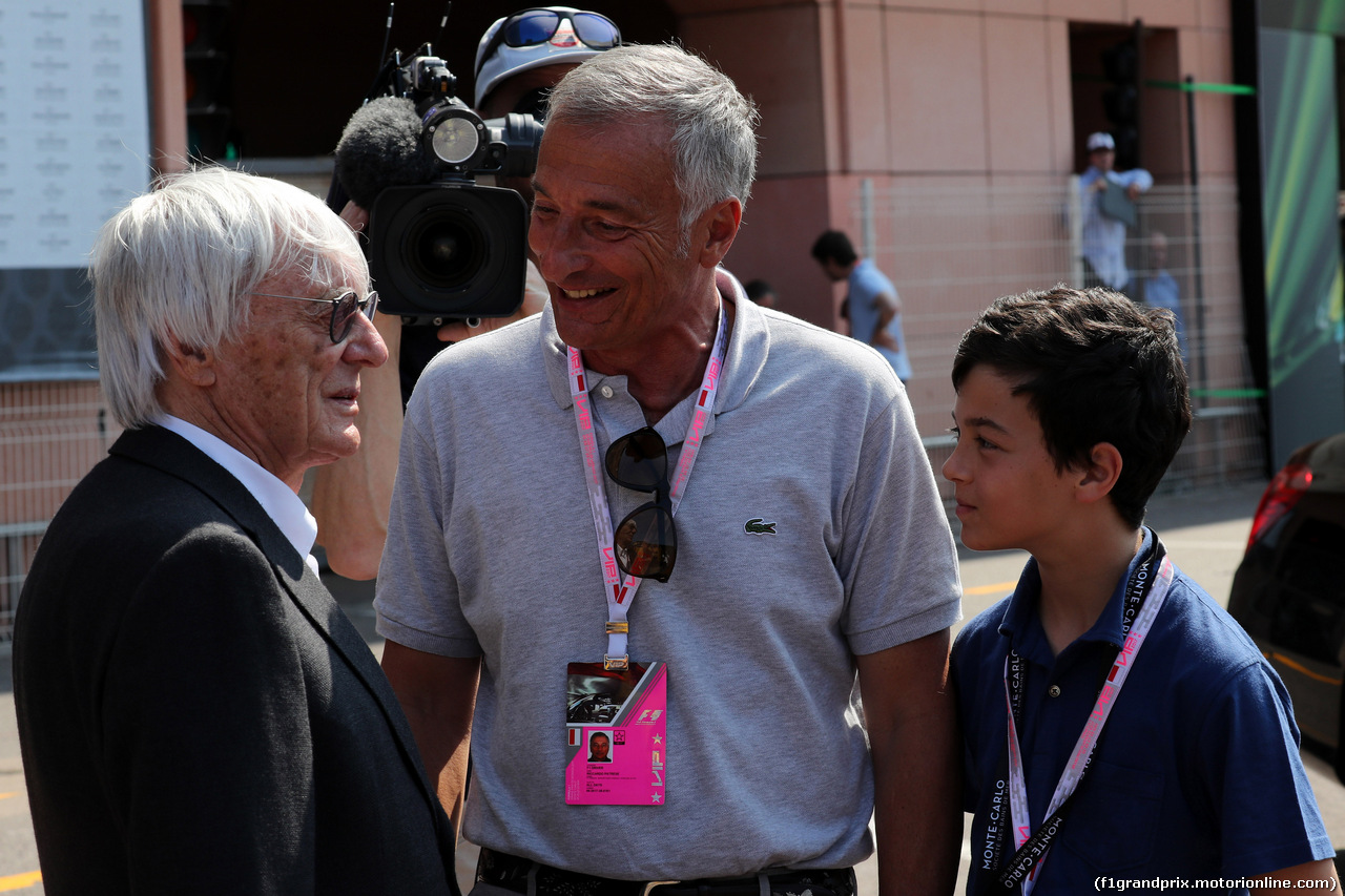GP MONACO, 26.05.2017 - Bernie Ecclestone (GBR) with Riccardo Patresi (ITA)