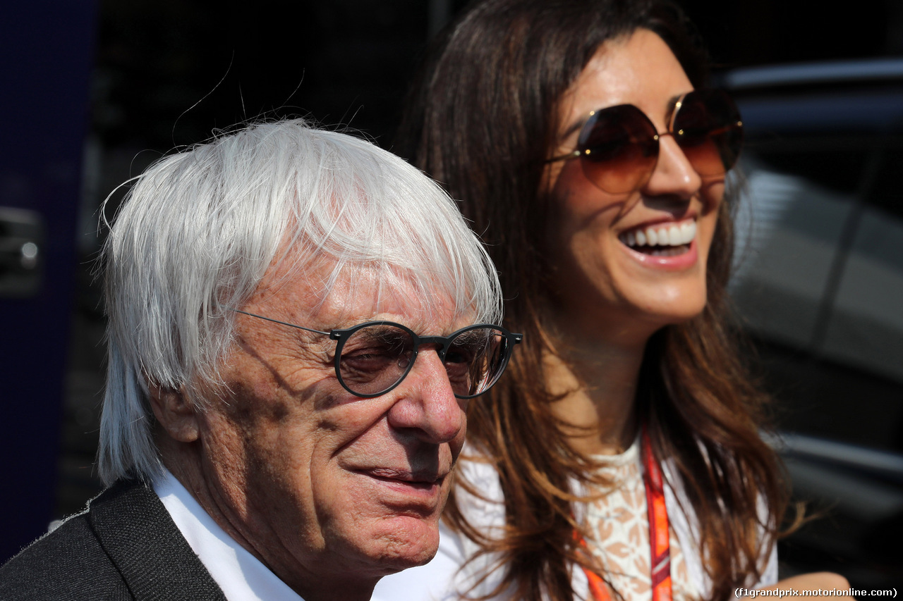 GP MONACO, 26.05.2017 - Bernie Ecclestone (GBR) e sua moglie Fabiana Flosi (BRA)