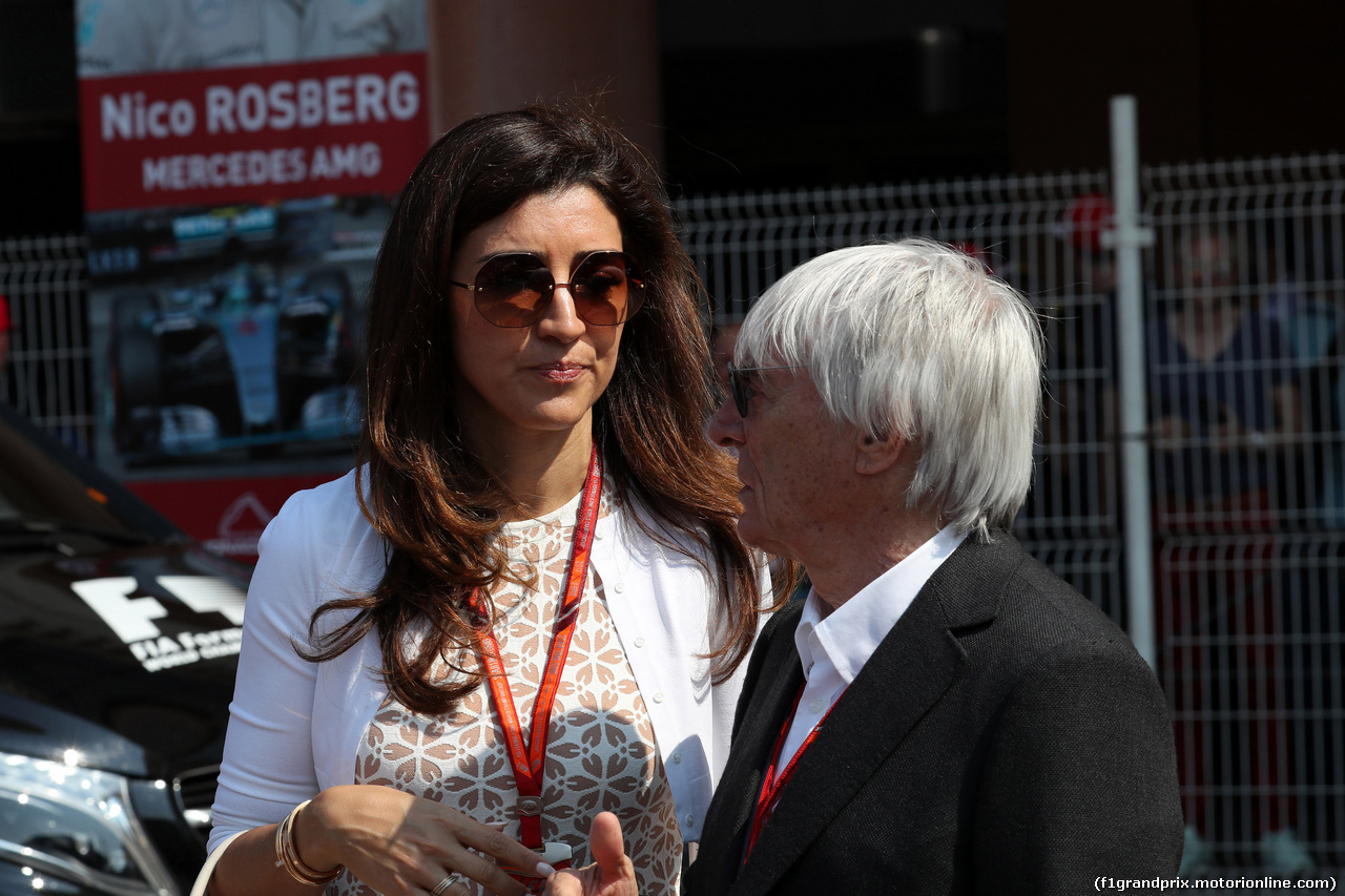 GP MONACO, 26.05.2017 - Bernie Ecclestone (GBR) e sua moglie Fabiana Flosi (BRA)