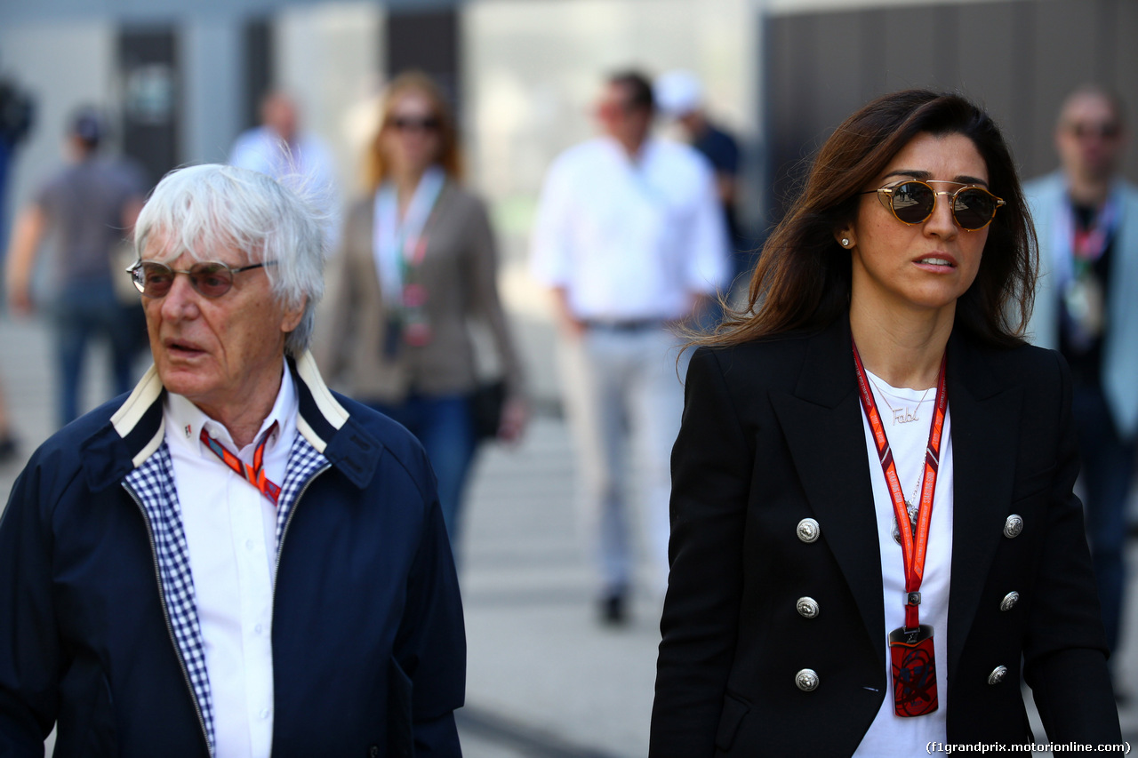 GP RUSSIA, 30.04.2017 - Bernie Ecclestone (GBR) e sua moglie Fabiana Flosi (BRA)