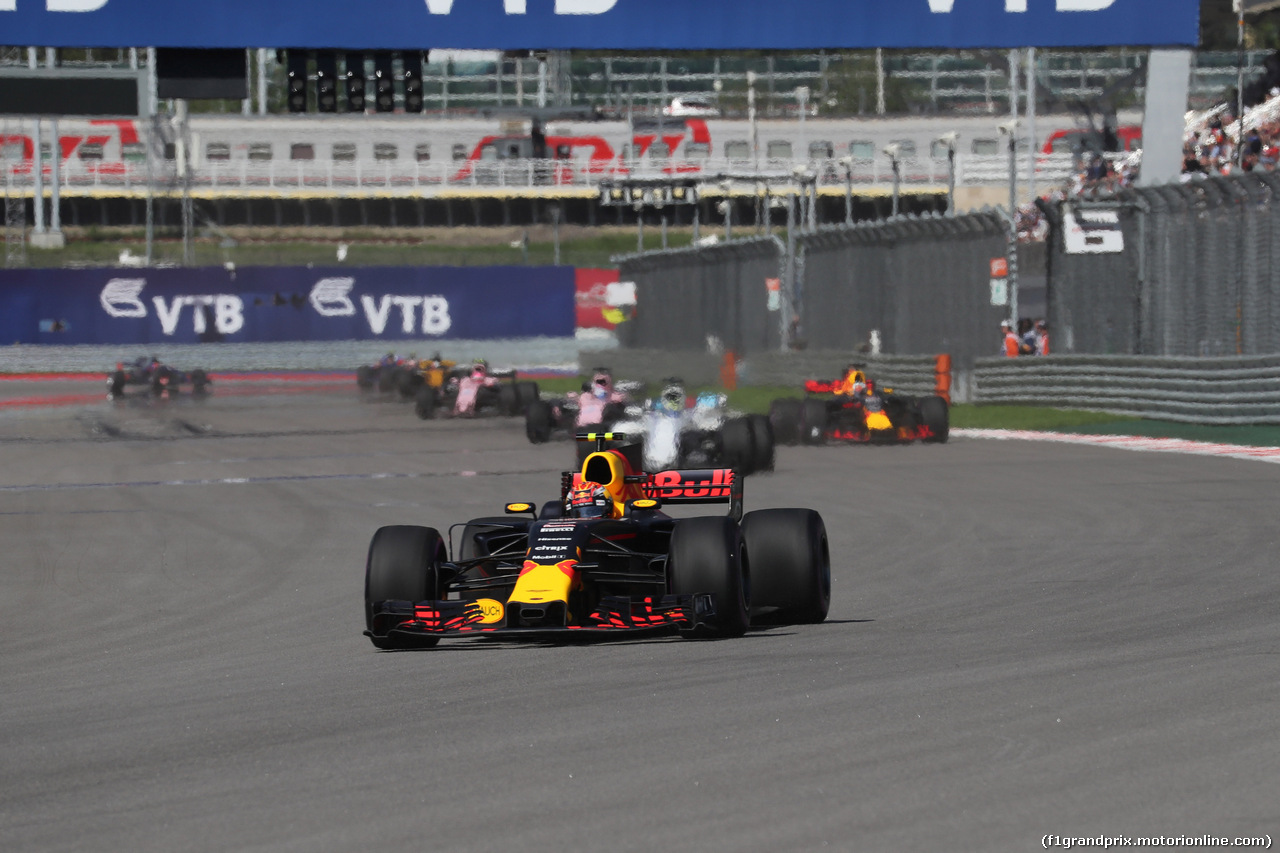 GP RUSSIA, 30.04.2017 - Gara, Max Verstappen (NED) Red Bull Racing RB13