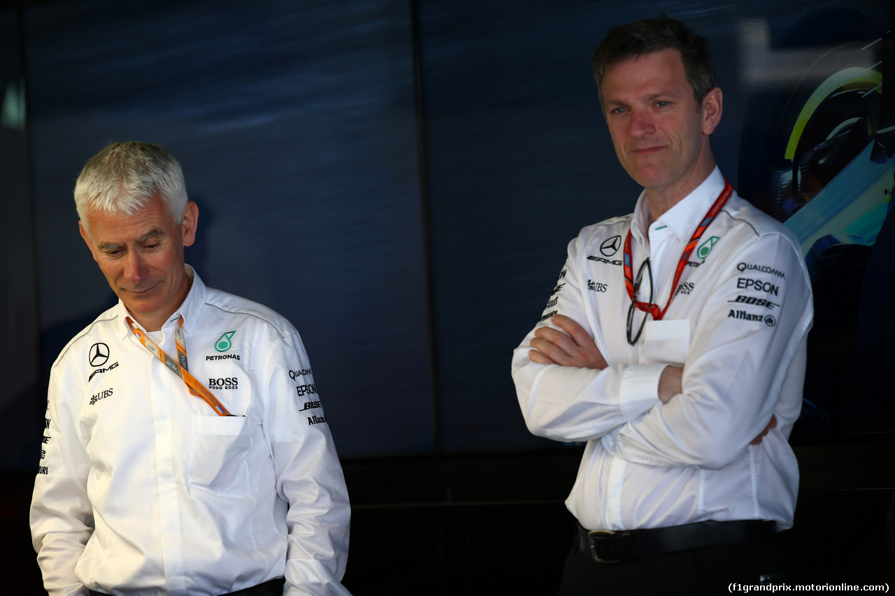 GP RUSSIA, 27.04.2017 - Geoff Willis (GBR) Mercedes AMG F1 Technology Director e James Allison (GBR) Mercedes AMG F1, Technical Director