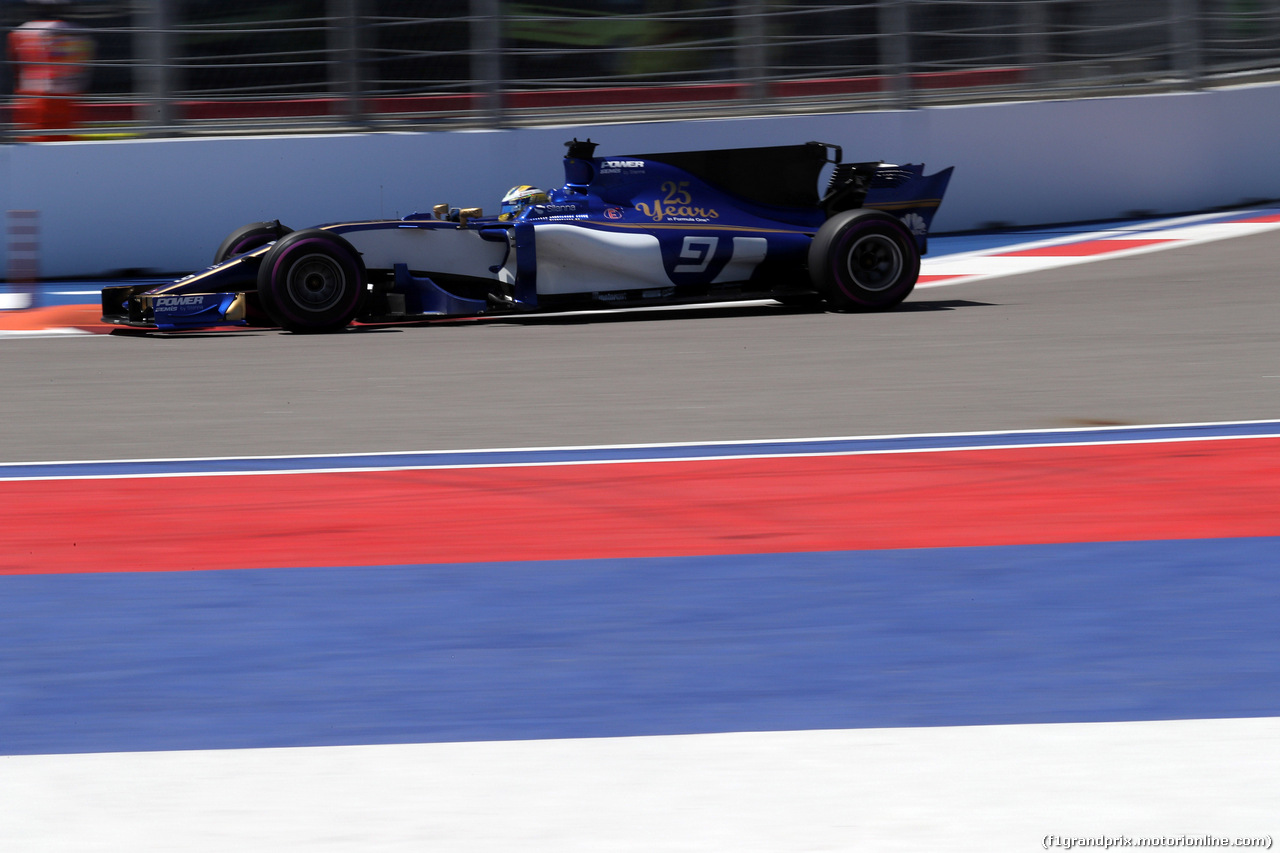 GP RUSSIA, 29.04.2017 - Prove Libere 3, Marcus Ericsson (SUE) Sauber C36