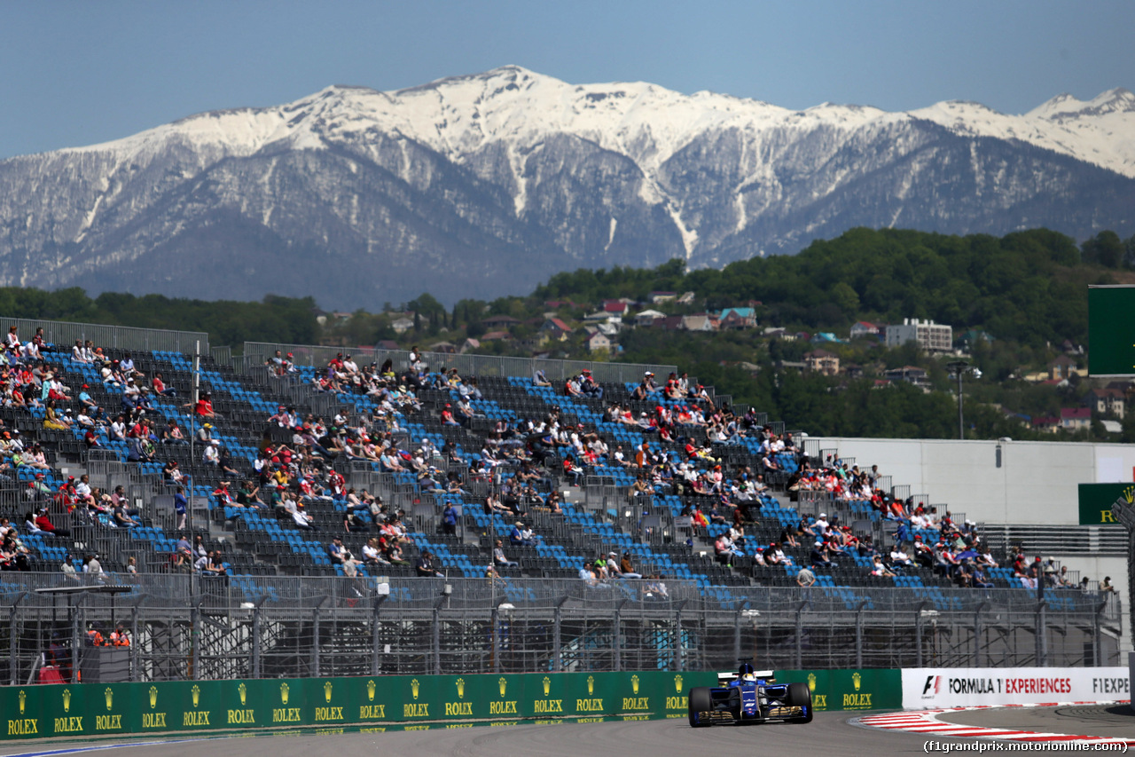 GP RUSSIA, 29.04.2017 - Prove Libere 3, Marcus Ericsson (SUE) Sauber C36