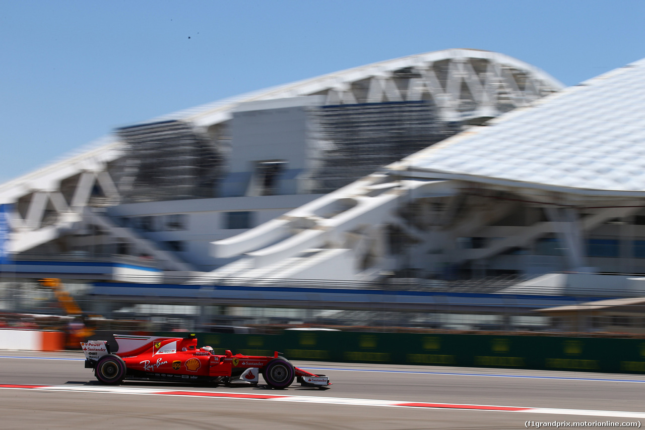 GP RUSSIA, 29.04.2017 - Prove Libere 3, Kimi Raikkonen (FIN) Ferrari SF70H
