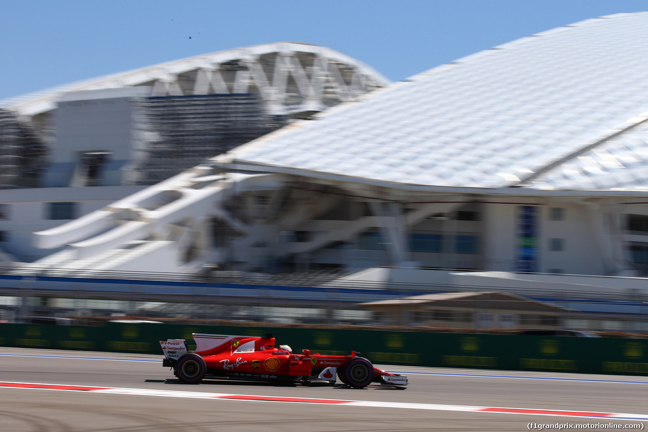 GP RUSSIA, 29.04.2017 - Prove Libere 3, Sebastian Vettel (GER) Ferrari SF70H