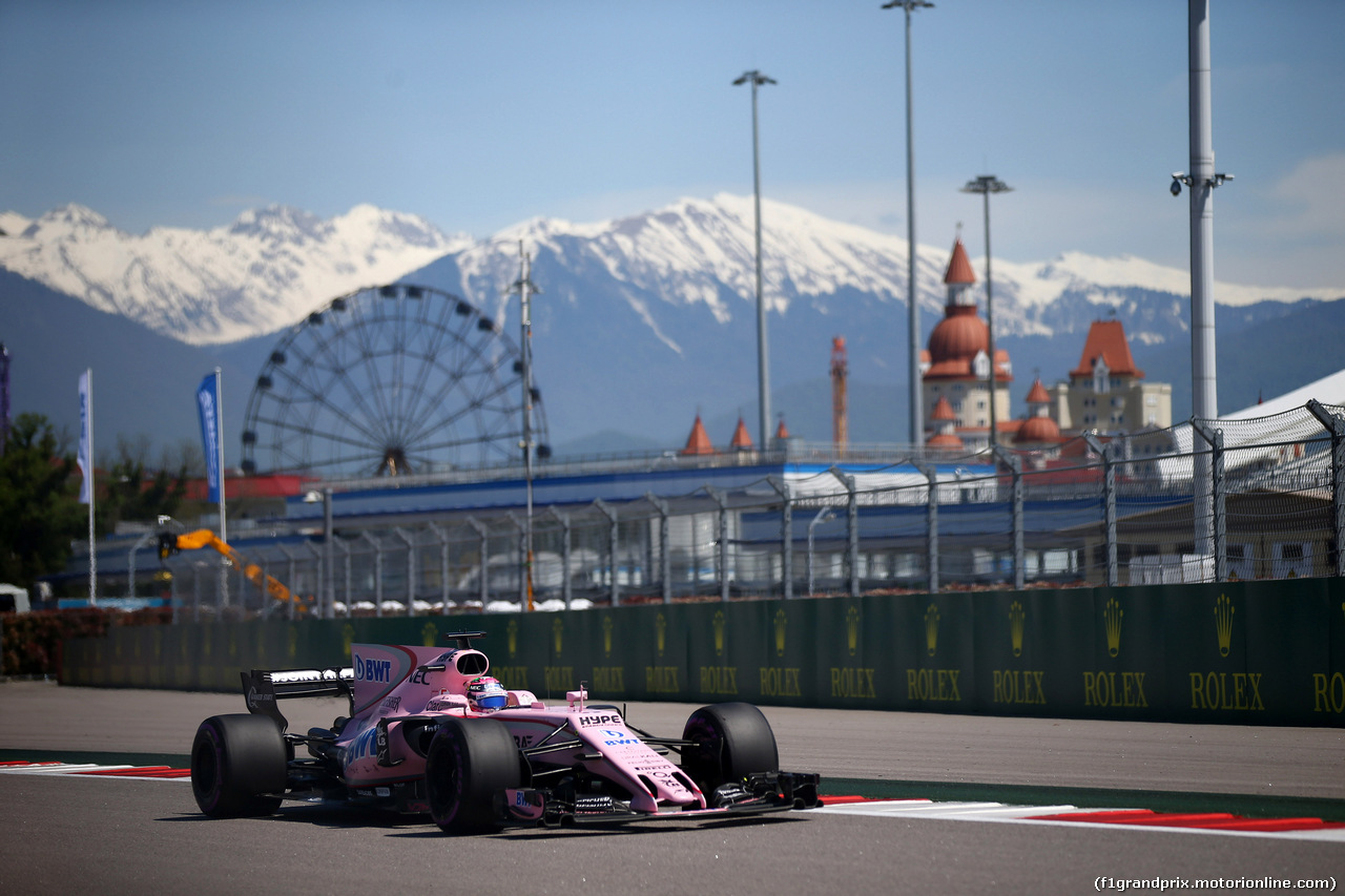 GP RUSSIA, 29.04.2017 - Prove Libere 3, Sergio Perez (MEX) Sahara Force India F1 VJM010