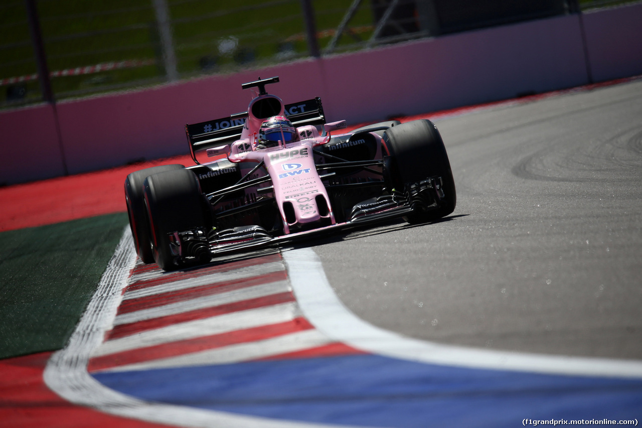 GP RUSSIA, 29.04.2017 - Prove Libere 3, Sergio Perez (MEX) Sahara Force India F1 VJM010