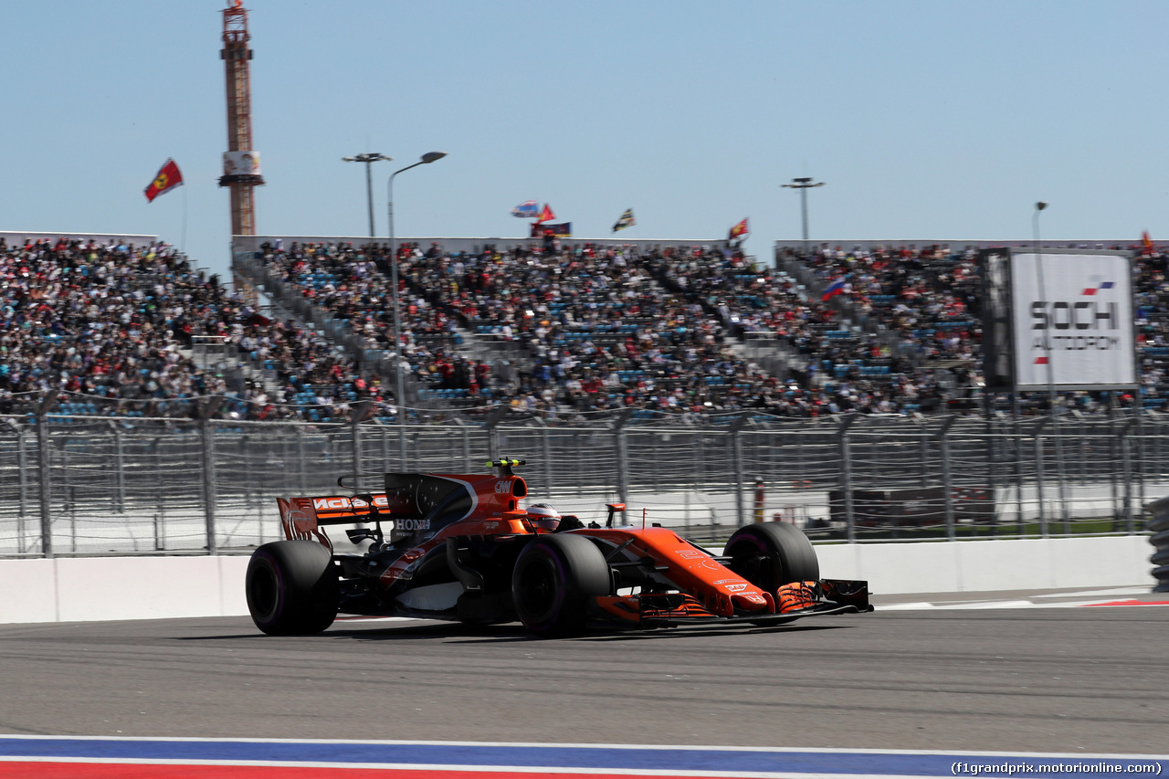 GP RUSSIA, 29.04.2017 - Qualifiche, Stoffel Vandoorne (BEL) McLaren MCL32