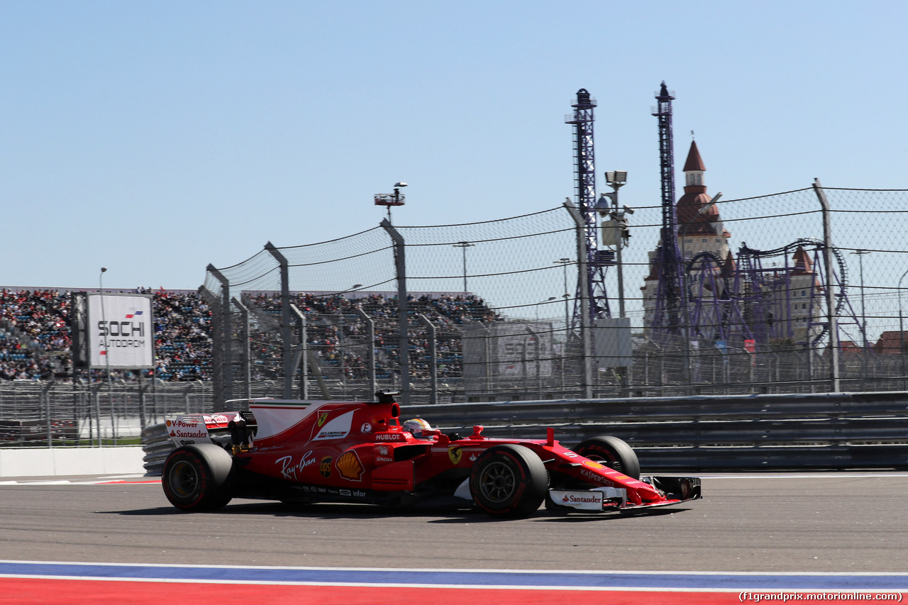 GP RUSSIA, 29.04.2017 - Qualifiche, Sebastian Vettel (GER) Ferrari SF70H