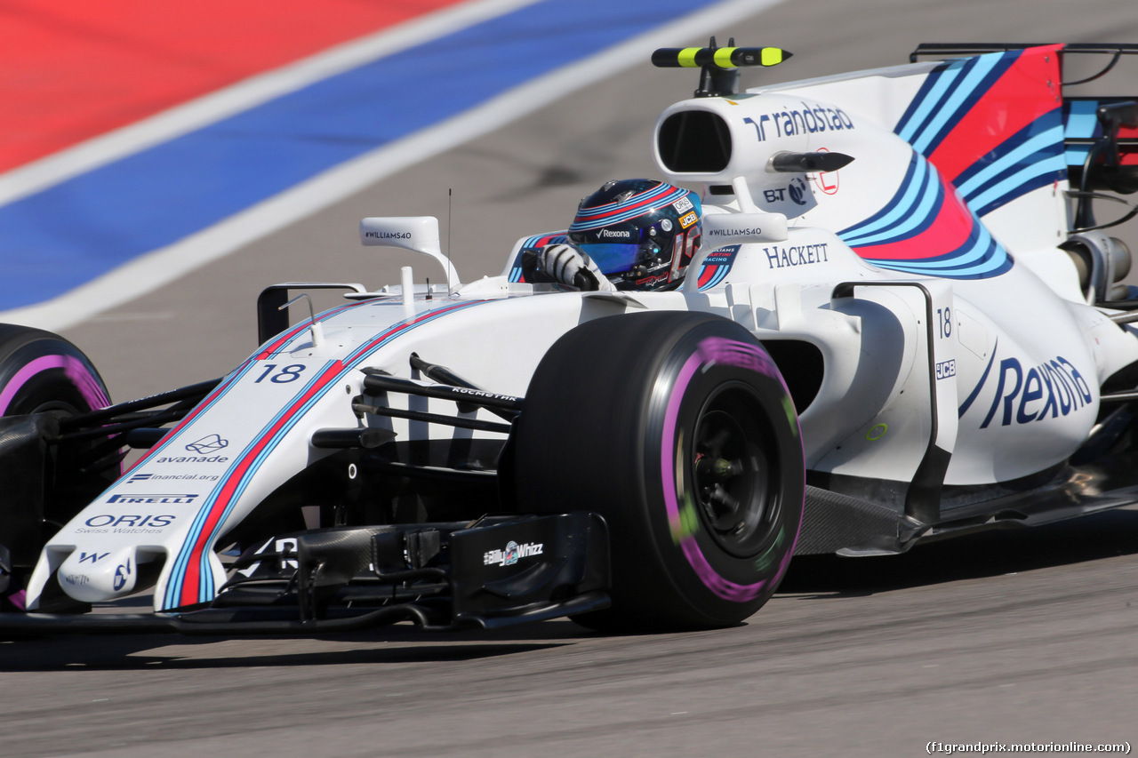 GP RUSSIA, 29.04.2017 - Qualifiche, Lance Stroll (CDN) Williams FW40