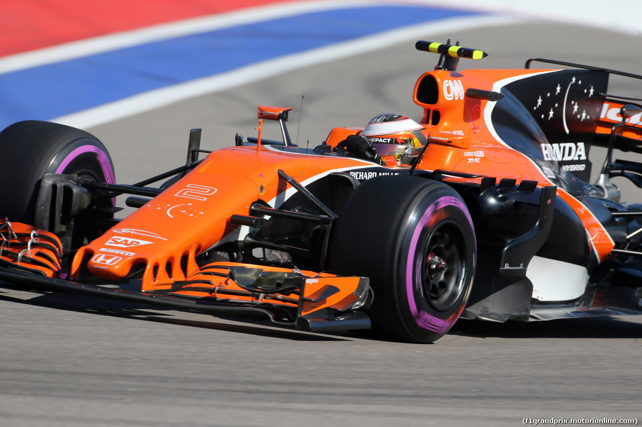 GP RUSSIA, 29.04.2017 - Qualifiche, Stoffel Vandoorne (BEL) McLaren MCL32