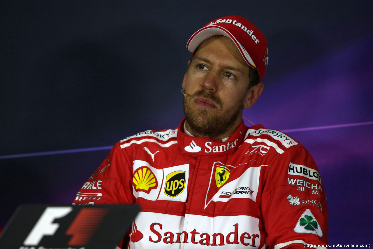 GP RUSSIA, 29.04.2017 - Qualifiche, Conferenza Stampa, Sebastian Vettel (GER) Ferrari SF70H