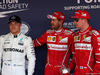 GP RUSSIA, 29.04.2017 - Qualifiche, 3rd place Valtteri Bottas (FIN) Mercedes AMG F1 W08, Sebastian Vettel (GER) Ferrari SF70H pole position e 2nd place Kimi Raikkonen (FIN) Ferrari SF70H