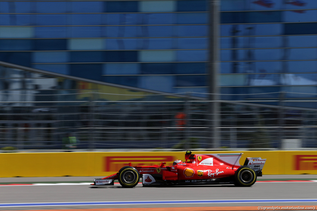 GP RUSSIA, 28.04.2017 - Prove Libere 1, Kimi Raikkonen (FIN) Ferrari SF70H