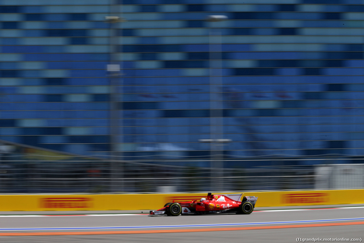 GP RUSSIA, 28.04.2017 - Prove Libere 1, Sebastian Vettel (GER) Ferrari SF70H