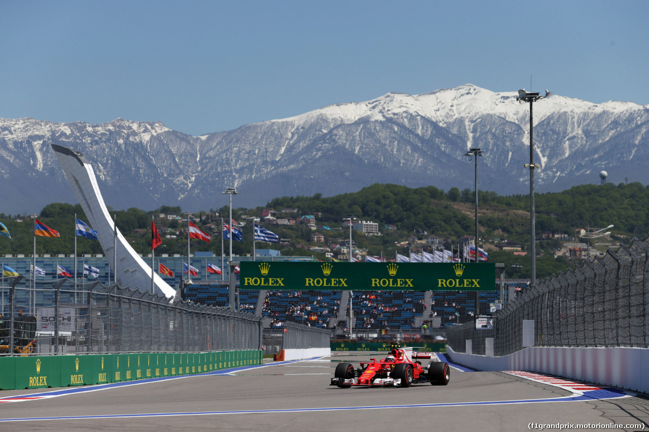 GP RUSSIA, 28.04.2017 - Prove Libere 1, Kimi Raikkonen (FIN) Ferrari SF70H