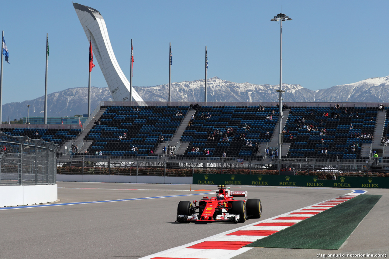 GP RUSSIA, 28.04.2017 - Prove Libere 1, Kimi Raikkonen (FIN) Ferrari SF70H