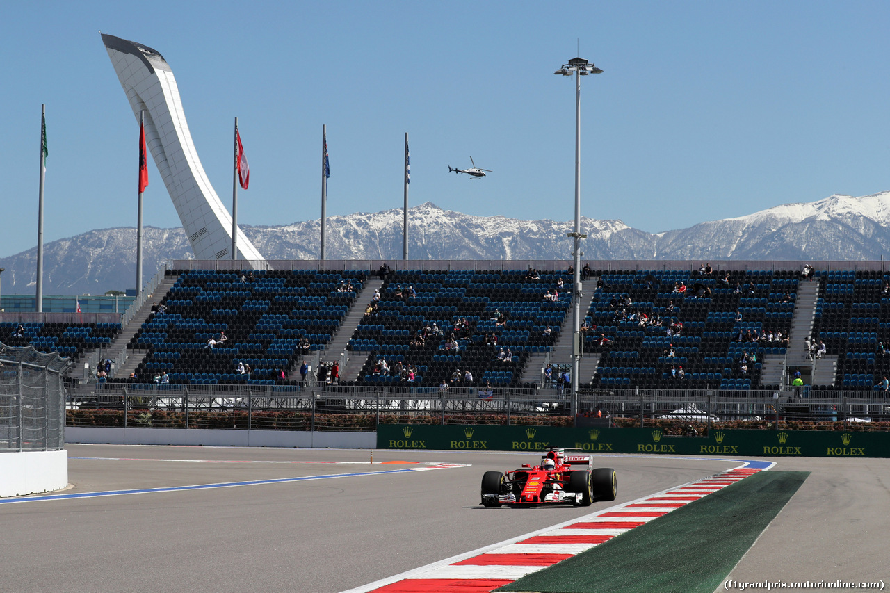 GP RUSSIA, 28.04.2017 - Prove Libere 1, Sebastian Vettel (GER) Ferrari SF70H