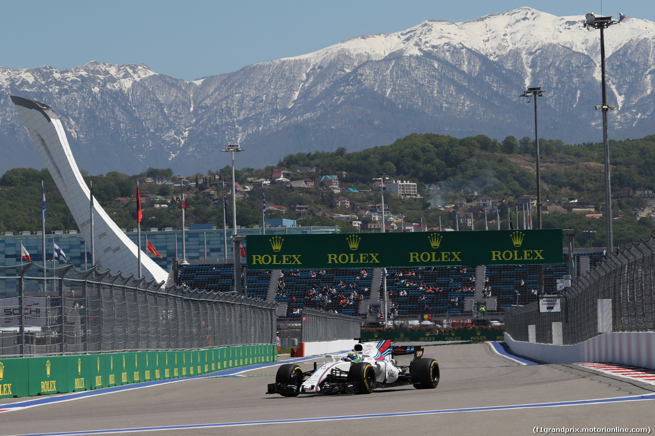GP RUSSIA, 28.04.2017 - Prove Libere 1, Felipe Massa (BRA) Williams FW40