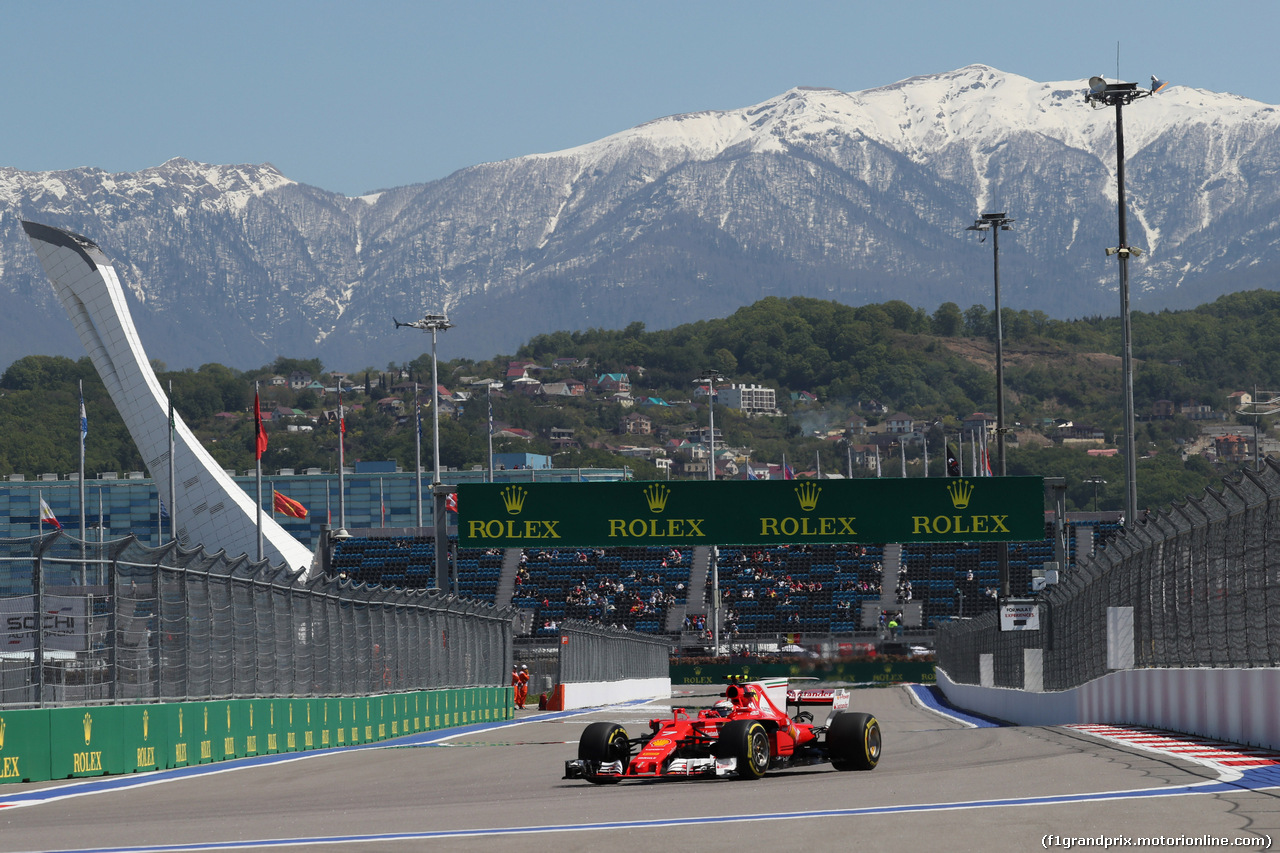 GP RUSSIA, 28.04.2017 - Prove Libere 1, Kimi Raikkonen (FIN) Ferrari SF70H